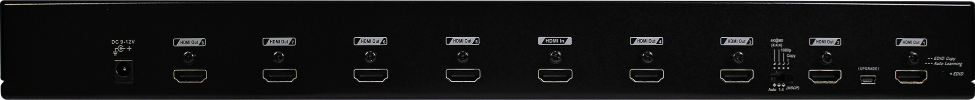 REXTRON 1 in 8 Out HDMI 2.0 Splitter. Supports Ultra-HD Resolution up to 4K@60Hz