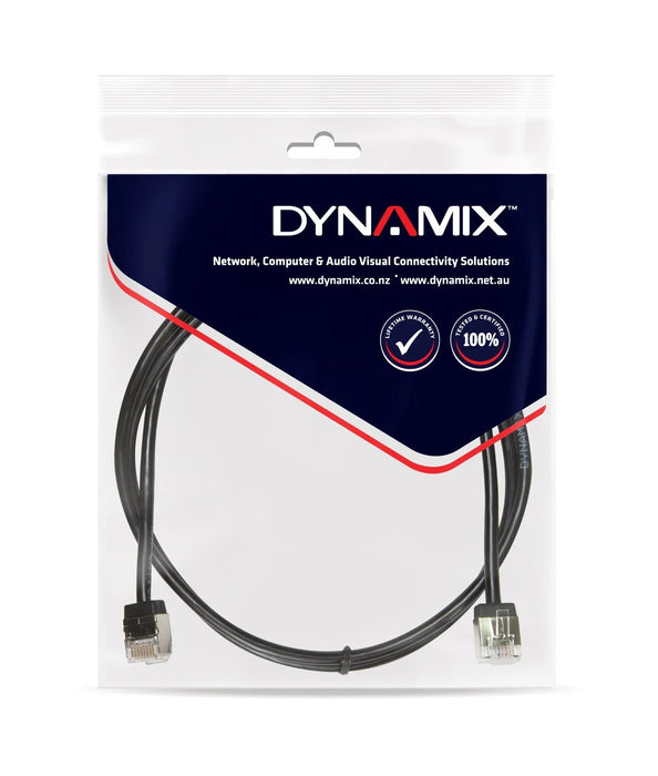 DYNAMIX 2.5m Cat6A S/FTP Black Ultra-Slim Shielded 10G Patch Lead (34AWG) with R - LX2001 - Homewares, Outdoor, Phone Accessories, Cases, Speakers, Headphones + More -