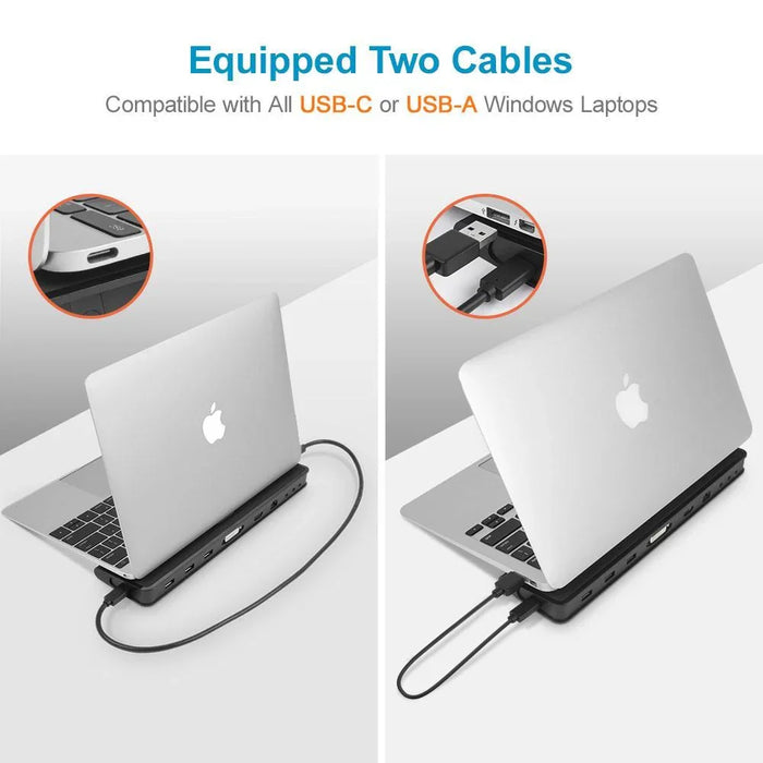 UNITEK 8-in-1 Universal Laptop Docking Station with Triple & Dual DIsplay Suppor - LX2001 - Homewares, Outdoor, Phone Accessories, Cases, Speakers, Headphones + More -