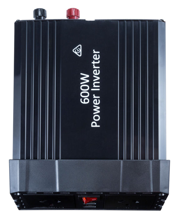 DYNAMIX 600W Power Inverter Input: 13.5V DC, Output: 230V AC. Two USB power port