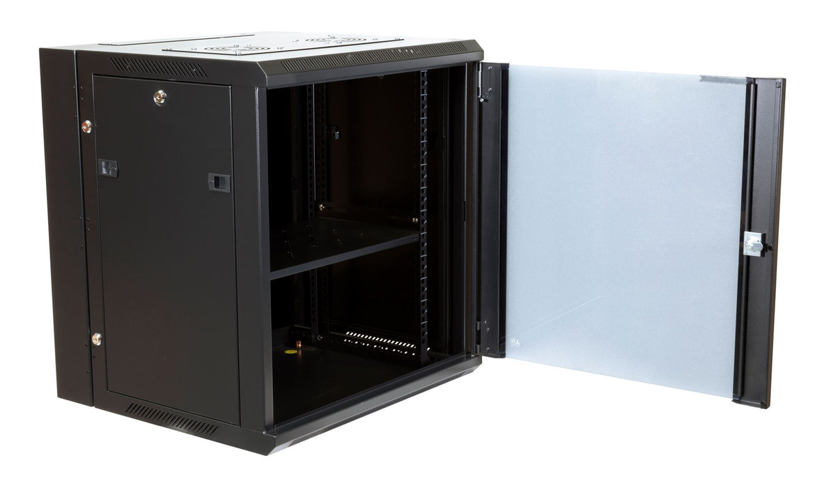 DYNAMIX 12RU 600mm Deep Universal Swing Wall Mount Cabinet. Removable Backmount