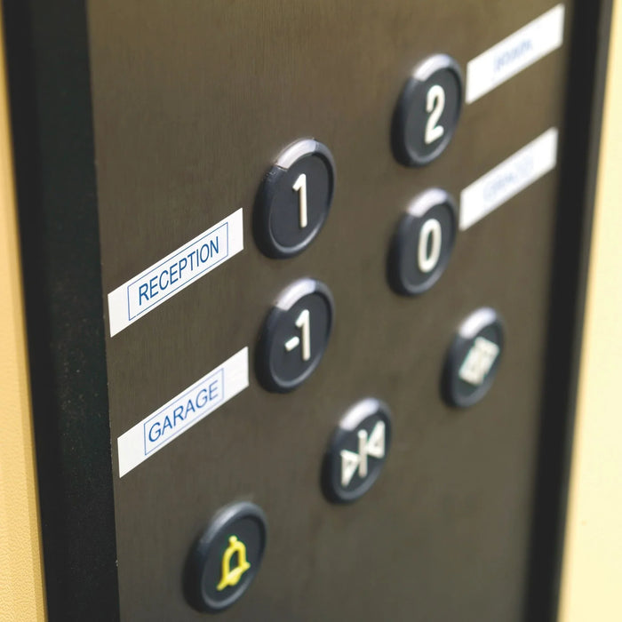 DYMO Genuine D1 Label Cassette Tape 12mm x 7M; Blue on White. Suitable for the L - LX2001 - Homewares, Outdoor, Phone Accessories, Cases, Speakers, Headphones + More -