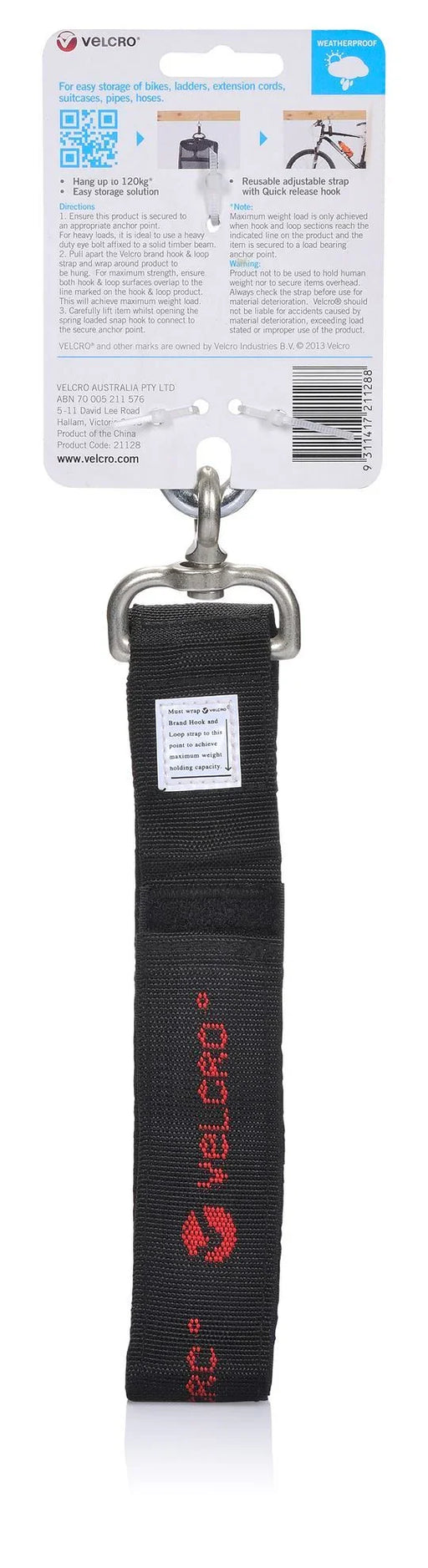 VELCRO Easy Hang 830mm Strap with Hook. Store and Hold up to 120Kgs. Simply find - LX2001 - Homewares, Outdoor, Phone Accessories, Cases, Speakers, Headphones + More -