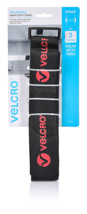 VELCRO Heavy Duty 3m x 50mm Tie Down Strap. Secure & Hold up to 100kgs. Safe and