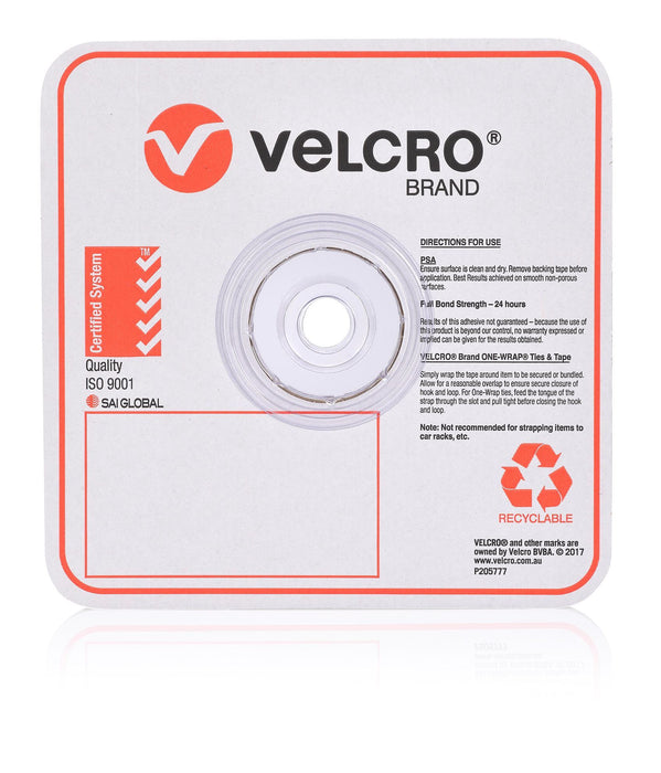 VELCRO One-Wrap 19mm x 200mm Pre-sized Ties. 100 Ties per Roll. Integrated Hook