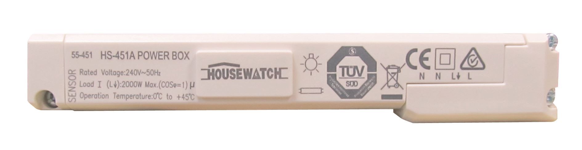 HOUSEWATCH 360 Degree Mini Flush Mount Sensor. IP40. Passive IR. 5.6 - 11m Detec