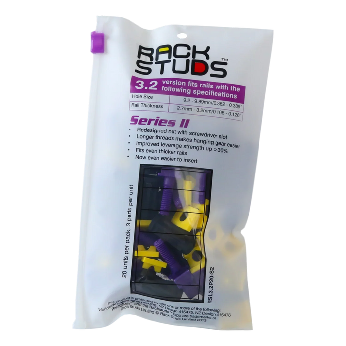 RACKSTUDS Series II 20-pack Purple Smart Rack Mounting System. Universal Replace - LX2001 - Homewares, Outdoor, Phone Accessories, Cases, Speakers, Headphones + More -