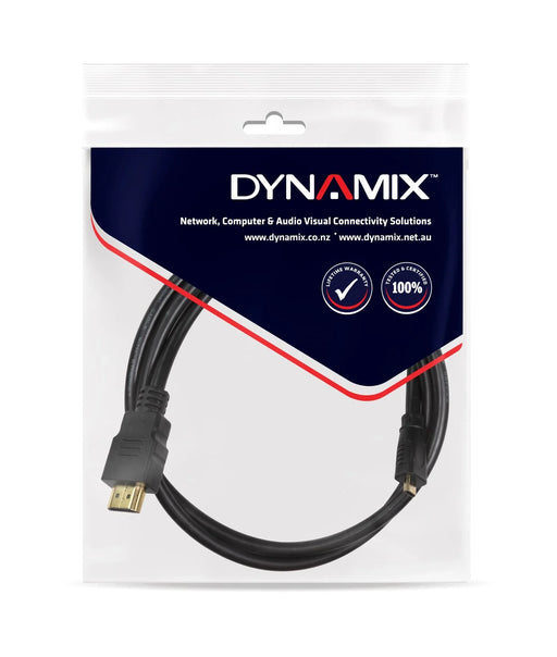DYNAMIX 1m HDMI to HDMI Micro Cable v1.4. Max Res: 4K@30Hz. Colour Black. - LX2001 - Homewares, Outdoor, Phone Accessories, Cases, Speakers, Headphones + More -