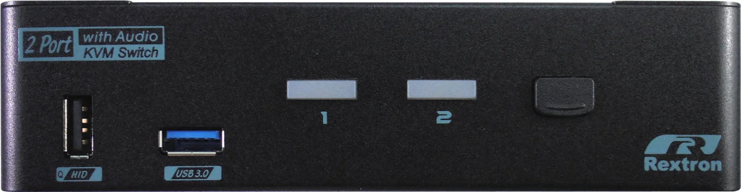 REXTRON 4K UHD USB-C 2 Port KVM Switch with DP Output& USB-Audio Function.Front - LX2001 - Homewares, Outdoor, Phone Accessories, Cases, Speakers, Headphones + More -