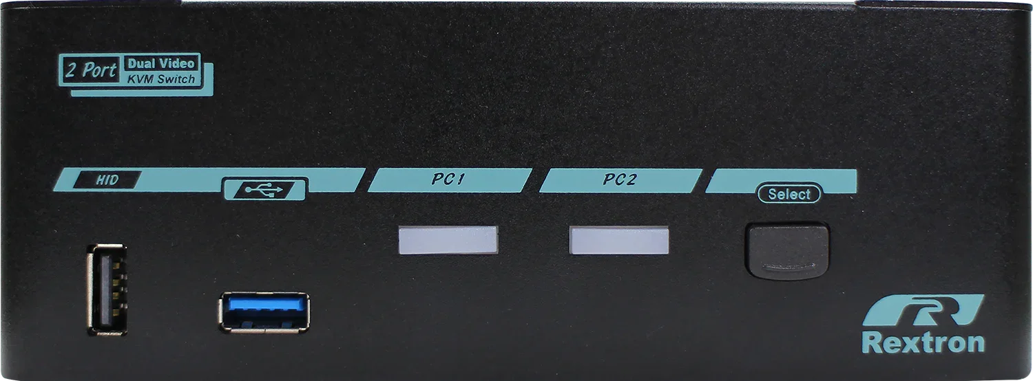 REXTRON 2-Port Dual View DisplayPort USB3.0 KVM Switch. Supports 4K60 Max. Suppo - LX2001 - Homewares, Outdoor, Phone Accessories, Cases, Speakers, Headphones + More -