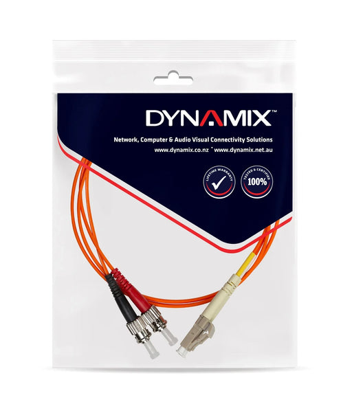 DYNAMIX 5M 62.5u LC/ST OM1 Fibre Lead (Duplex, Multimode) Orange LSZH Jacket - LX2001 - Homewares, Outdoor, Phone Accessories, Cases, Speakers, Headphones + More -