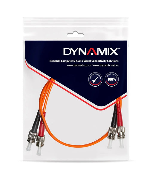 DYNAMIX 0.5M 62.5u ST/ST OM1 Fibre Lead (Duplex, Multimode) Orange LSZH Jacket - LX2001 - Homewares, Outdoor, Phone Accessories, Cases, Speakers, Headphones + More -