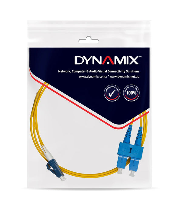 DYNAMIX 10M 9u LC/SC Duplex Single Mode G657A1 Bend Insensitive Fibre Lead