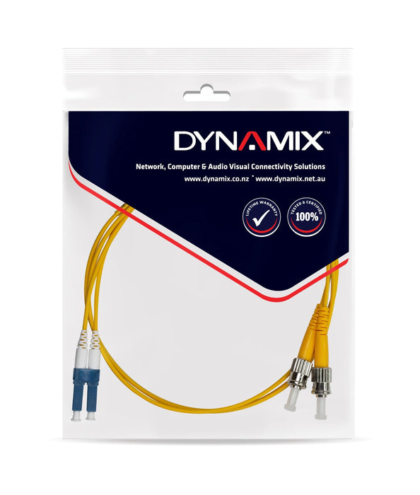 DYNAMIX 10M 9u LC/ST Duplex Single Mode G657A1 Bend Insensitive Fibre Lead