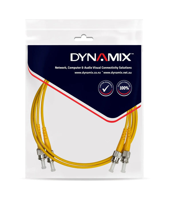 DYNAMIX 5M 9u ST/ST Duplex Single Mode G657A1 Bend Insensitive Fibre Lead Yellow - LX2001 - Homewares, Outdoor, Phone Accessories, Cases, Speakers, Headphones + More -