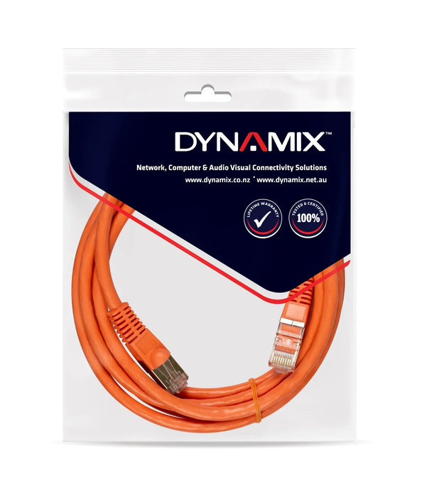 DYNAMIX 5m Cat6A S/FTP Orange Slimline Shielded 10G Patch Lead. 26AWG (Cat6 Augm - LX2001 - Homewares, Outdoor, Phone Accessories, Cases, Speakers, Headphones + More -