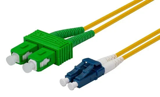 DYNAMIX 1M SCAPC/LC Single mode G657A1 Duplex Fibre Lead LSZH Yellow J ...