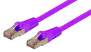 DYNAMIX 0.5m Cat6A S/FTP Purple Slimline Shielded 10G Patch Lead. 26AWG (Cat6 Au - LX2001 - Homewares, Outdoor, Phone Accessories, Cases, Speakers, Headphones + More -