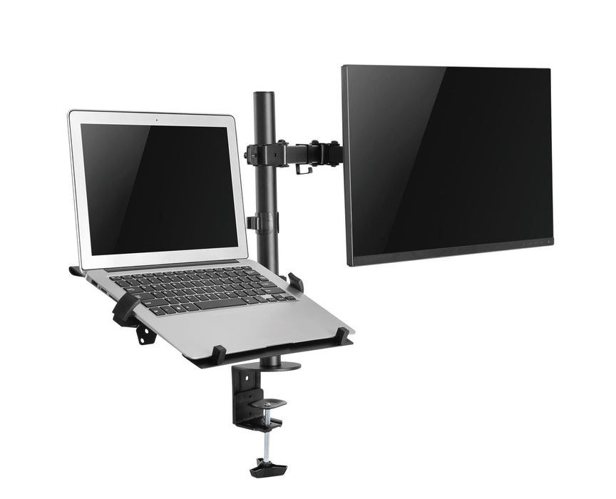 BRATECK Universal Adjustable Laptop & Monitor Holder Desk Stand. Detachable VESA
