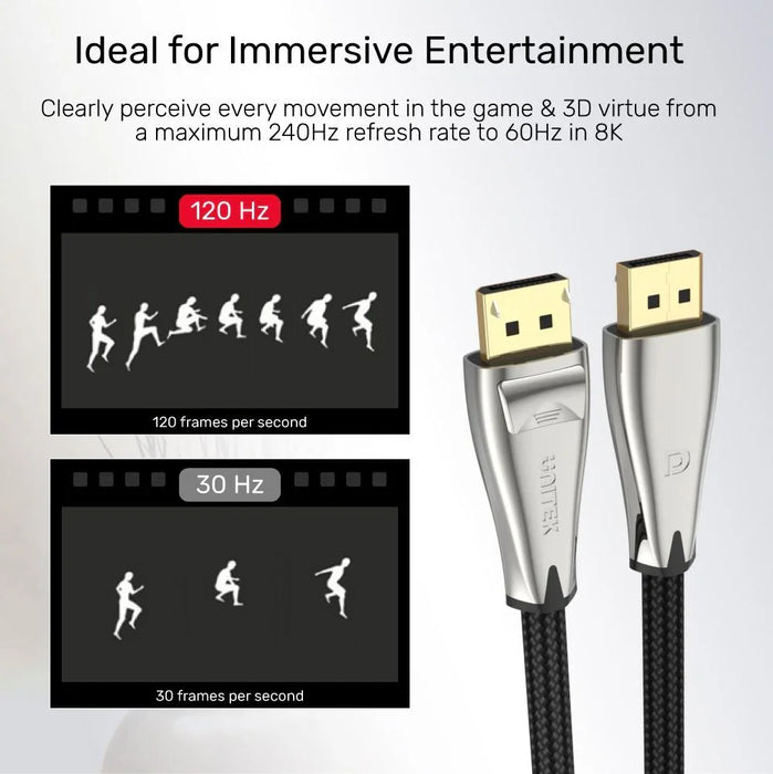 UNITEK 3m DisplayPort V1.4 Cable. (FUHD) Supports up to 8K. Max. Res 7680x4320@6 - LX2001 - Homewares, Outdoor, Phone Accessories, Cases, Speakers, Headphones + More -