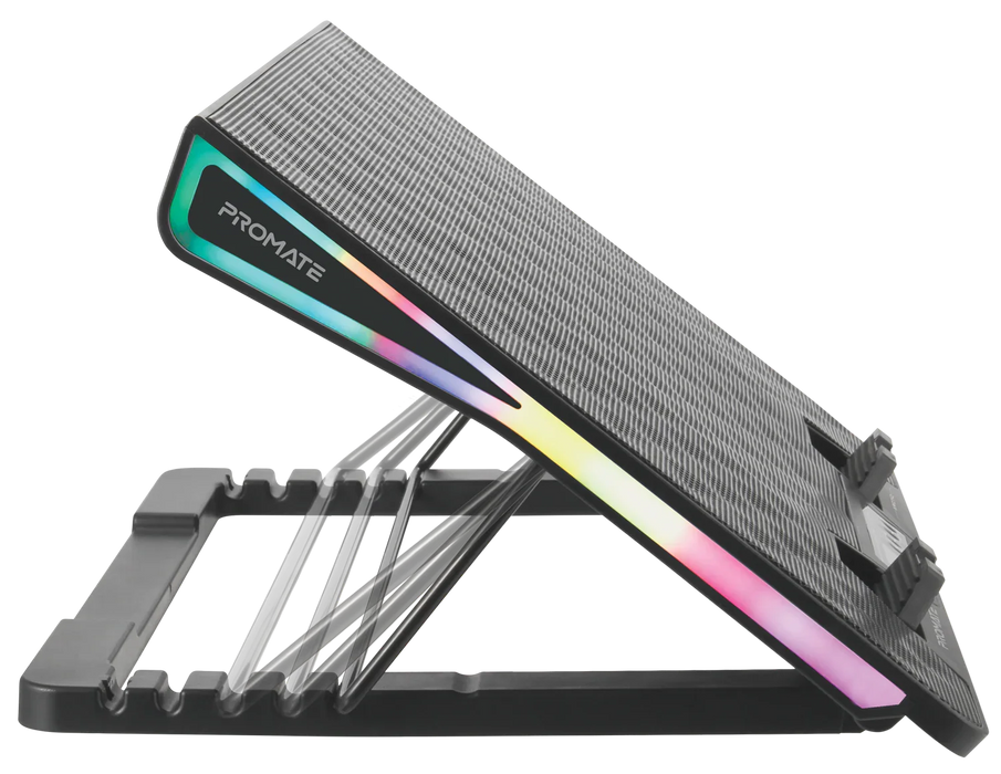 VERTUX Gaming Portable Height Adjustable RGB LED Cooling Pad with Fan Speed Cont - LX2001 - Homewares, Outdoor, Phone Accessories, Cases, Speakers, Headphones + More -