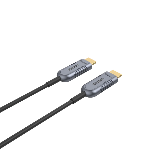 UNITEK 3M Ultrapro HDMI2.1 Active Optical Cable. Color: Space Grey + Black. - LX2001 - Homewares, Outdoor, Phone Accessories, Cases, Speakers, Headphones + More -