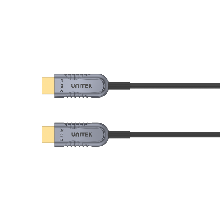 UNITEK 3M Ultrapro HDMI2.1 Active Optical Cable. Color: Space Grey + Black.