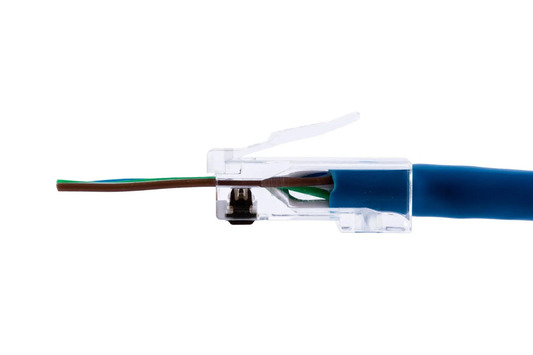 DYNAMIX Cat6 UTP push through plug, 3 prong, 50 u" 20pc pack. For solid & strand - LX2001 - Homewares, Outdoor, Phone Accessories, Cases, Speakers, Headphones + More -