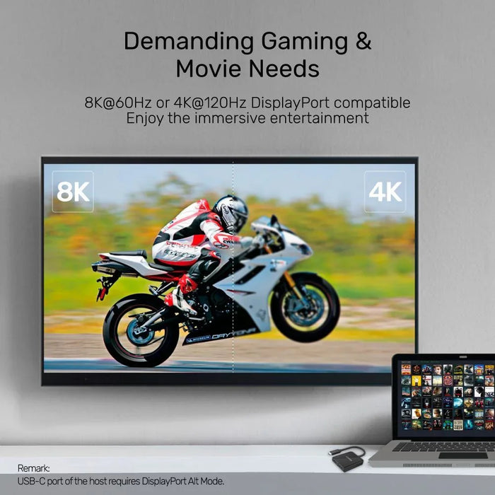 UNITEK 8K USB-C to Dual DisplayPort Adapter with MST. Supports 8K@60Hz or 4K@120 - LX2001 - Homewares, Outdoor, Phone Accessories, Cases, Speakers, Headphones + More -