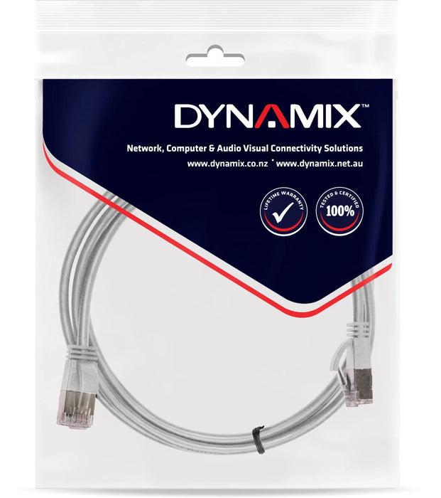 DYNAMIX 0.5m Cat6A S/FTP Grey Ultra-Slim Shielded 10G Patch Lead (34AWG) with RJ - LX2001 - Homewares, Outdoor, Phone Accessories, Cases, Speakers, Headphones + More -