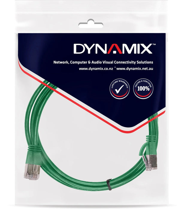 DYNAMIX 2.5m Cat6A S/FTP Green Ultra-Slim Shielded 10G Patch Lead (34AWG) with R - LX2001 - Homewares, Outdoor, Phone Accessories, Cases, Speakers, Headphones + More -