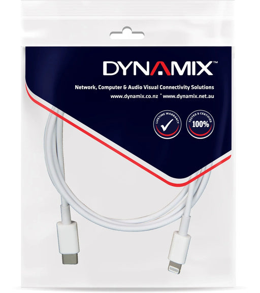 DYNAMIX 1m USB-C to Lightning Charge & Sync Cable. For Apple iPhone, iPad, iPad - LX2001 - Homewares, Outdoor, Phone Accessories, Cases, Speakers, Headphones + More -