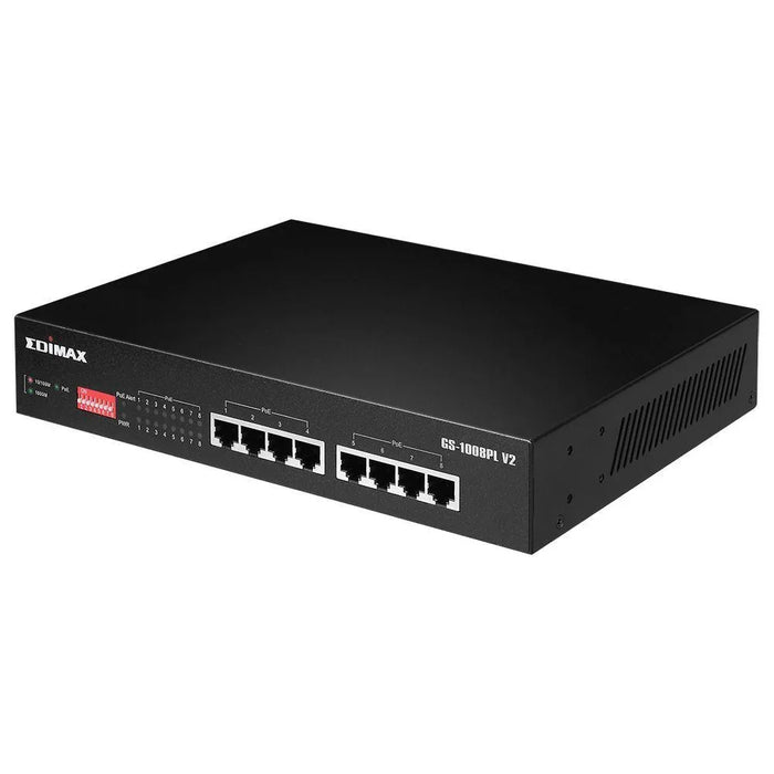 EDIMAX 8 Port Gigabit PoE+ Long Range Unmanaged Switch with DIP Switch Function. - LX2001 - Homewares, Outdoor, Phone Accessories, Cases, Speakers, Headphones + More -