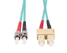 DYNAMIX 10M 50u SC/ST OM3 Fibre Lead (Duplex, Multimode) Aqua LSZH Jacket - LX2001 - Homewares, Outdoor, Phone Accessories, Cases, Speakers, Headphones + More -