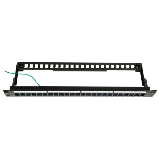DYNAMIX Horizontal 19 1RU Unloaded 24 Port STP Patch Panel, with Rear Cable Mana - LX2001 - Homewares, Outdoor, Phone Accessories, Cases, Speakers, Headphones + More -