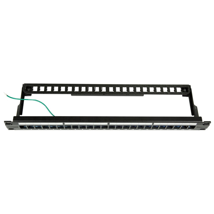 DYNAMIX Horizontal 19 1RU Unloaded 24 Port STP Patch Panel, with Rear Cable Mana - LX2001 - Homewares, Outdoor, Phone Accessories, Cases, Speakers, Headphones + More -