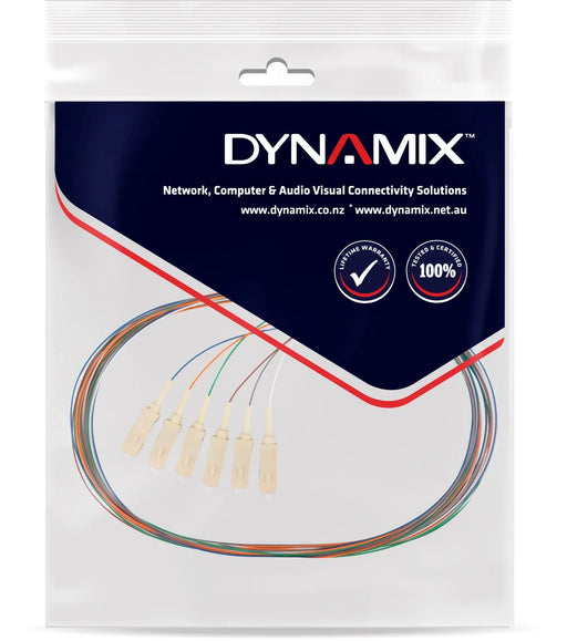 DYNAMIX 2M SC Pigtail OM1 6x Pack Colour Coded, 62.5/900um Multimode Fibre - LX2001 - Homewares, Outdoor, Phone Accessories, Cases, Speakers, Headphones + More -
