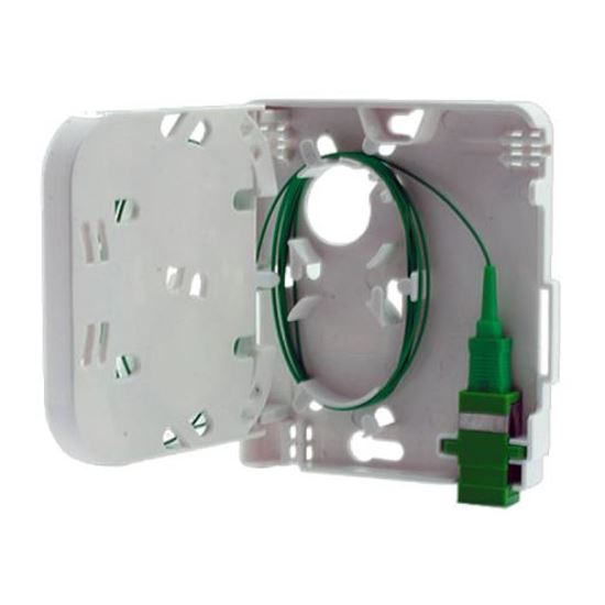 DYNAMIX FTTH Compact Wall Outlet 1 Port SC Simplex / LC Duplex Up to 4 fibres, U