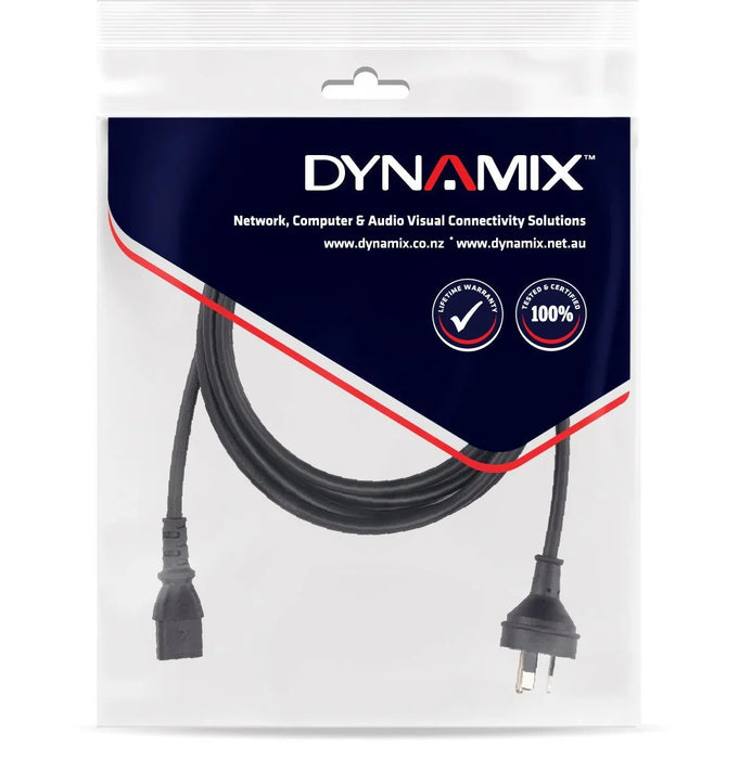 DYNAMIX 3m 3-Pin Plug to IEC Female Plug rounded Earth Pin. 10A. SAA Power Cord - LX2001 - Homewares, Outdoor, Phone Accessories, Cases, Speakers, Headphones + More -