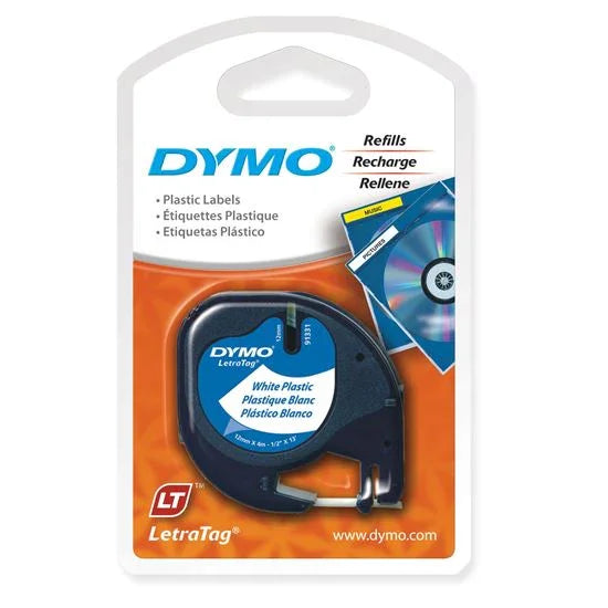 DYMO Genuine Pearl White Plast Tape for LetraTag Plastic Tape. 12mm x 4m. Tear-r - LX2001 - Homewares, Outdoor, Phone Accessories, Cases, Speakers, Headphones + More -