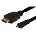 DYNAMIX 1m HDMI to HDMI Micro Cable v1.4. Max Res: 4K@30Hz. Colour Black. - LX2001 - Homewares, Outdoor, Phone Accessories, Cases, Speakers, Headphones + More -