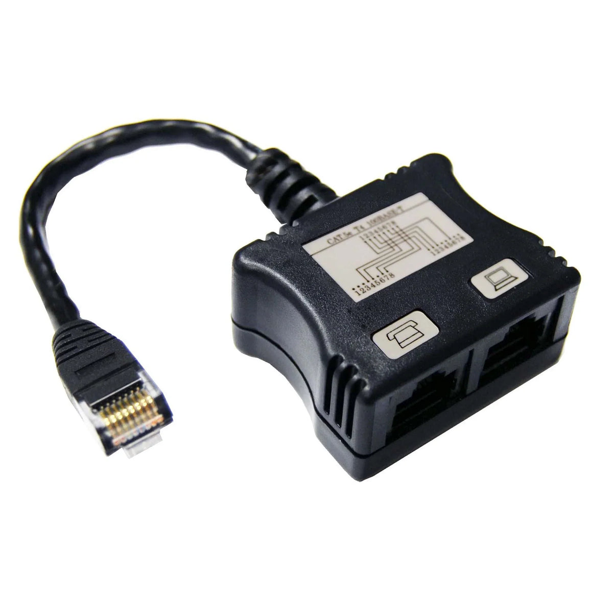 DYNAMIX RJ45 Dual Adapter (1x UTP, 1x Ph.) with short cable — LX2001 ...