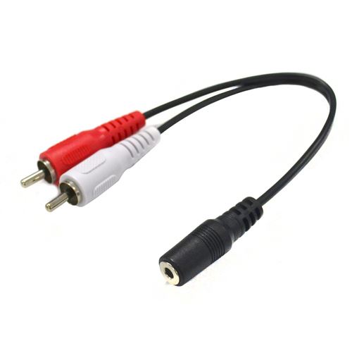 DYNAMIX 200mm Stereo 3.5mm Female to 2 RCA Male Cable