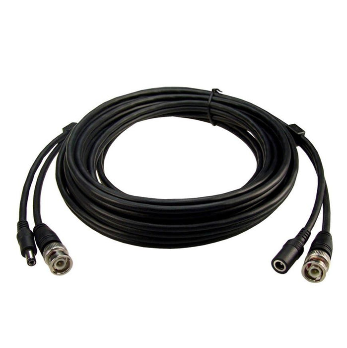 DYNAMIX 10m BNC Male to Male with 2.1mm Power Cable Male/Female 75ohm Coax Cable