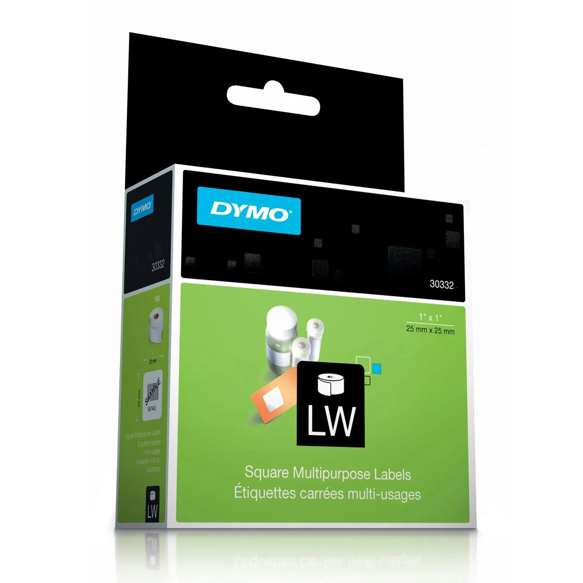 DYMO Genuine LabelWriter Multi Purpose labels; 25mm x 25mm; 1 roll wit ...