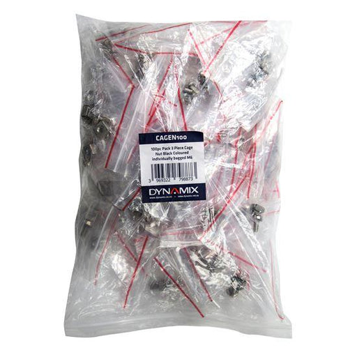 DYNAMIX 100pc Pack, 3 Piece Cage Nut, Silver, M6, Supplied loose - LX2001 - Homewares, Outdoor, Phone Accessories, Cases, Speakers, Headphones + More -