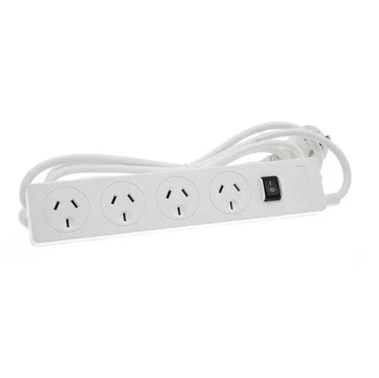 JACKSON 4-Way Powerboard with Surge & Overload Protection. 3m Power cord - LX2001 - Homewares, Outdoor, Phone Accessories, Cases, Speakers, Headphones + More -