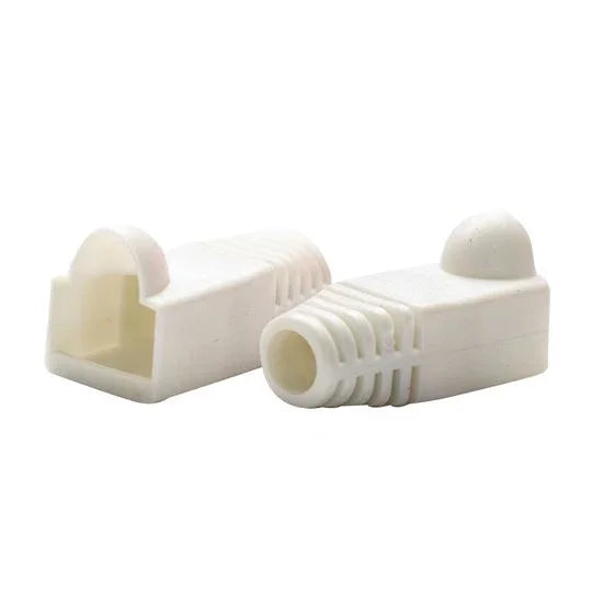 DYNAMIX WHITE RJ45 Strain Relief Boot (6.0mm Outside Diameter). 20pk bag. - LX2001 - Homewares, Outdoor, Phone Accessories, Cases, Speakers, Headphones + More -