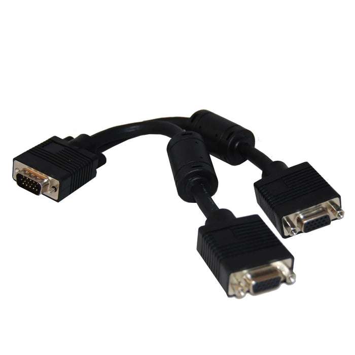 DYNAMIX 0.15m VGA Splitter Cable. (HD DB15M to 2x HD DB15F) Connect Dual VGA mon - LX2001 - Homewares, Outdoor, Phone Accessories, Cases, Speakers, Headphones + More -