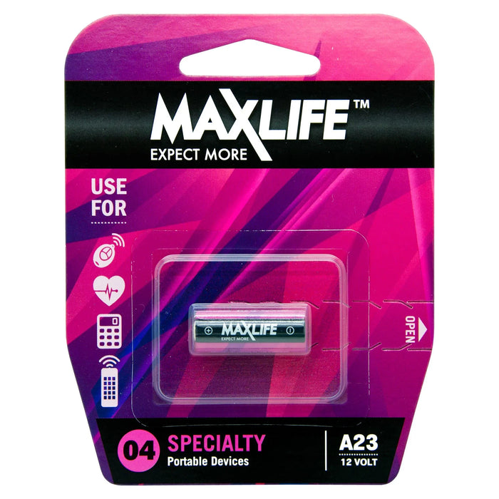MAXLIFE A23 Alkaline 12V Battery. 1Pk. - LX2001 - Homewares, Outdoor, Phone Accessories, Cases, Speakers, Headphones + More -